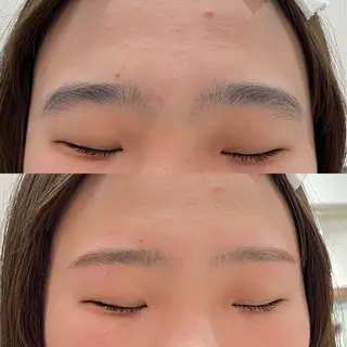 アイブロウ 垢抜け小顔レイヤー オリーブ/スミレのヘアスタイル