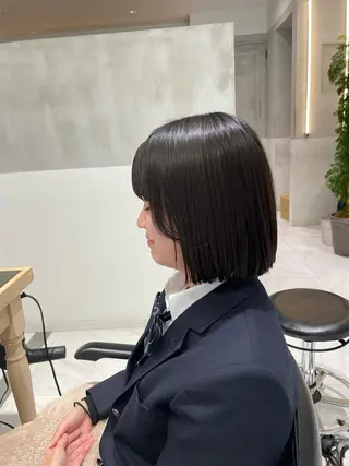 ミディアム オリーブ カラー✨有坂映哉のヘアスタイル