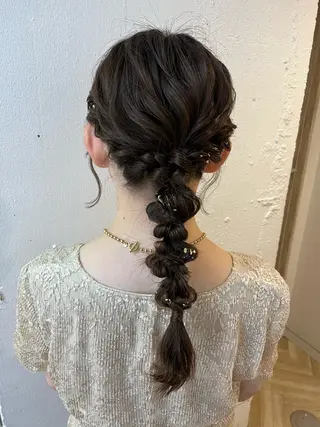 ミディアム ヘアアレンジ 透明感カラー/ 髪質改善/レイヤーのヘアスタイル