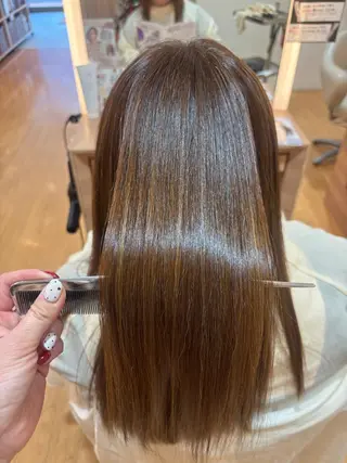 ミディアム 髪質改善カラー 清利あやなのヘアスタイル