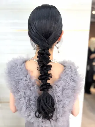 ロング ヘアアレンジ 🩶鈴木茉奈🩶艶髪 /透明感/暖色カラーのヘアスタイル