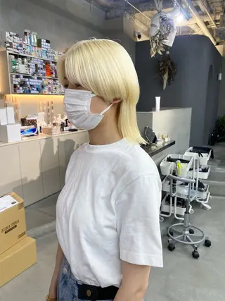 ミディアム カラー 前橋 姫奈のヘアスタイル