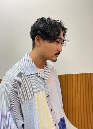 ショート パーマ メンズ SALOWIN 名古屋Suite店所属・難波 晃助のヘアスタイル