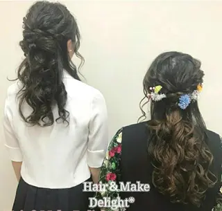 ロング ヘアアレンジ Hair&Make  Delight*のヘアスタイル