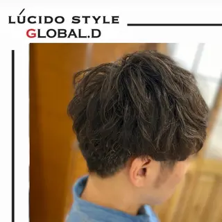 ショート パーマ メンズ ✂︎ショート、ボブ、 レイヤー🩵YUMIのヘアスタイル