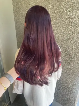 ロング ラベンダー/レイヤー スタイル🤎mamiのヘアスタイル