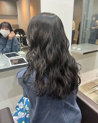 セミロング パーマ 【表参道】Ruri デジタルパーマのヘアスタイル