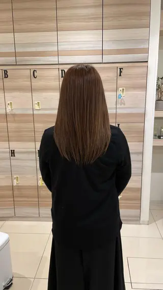 ロング 髪質改善縮毛矯正 堀田陸斗のヘアスタイル