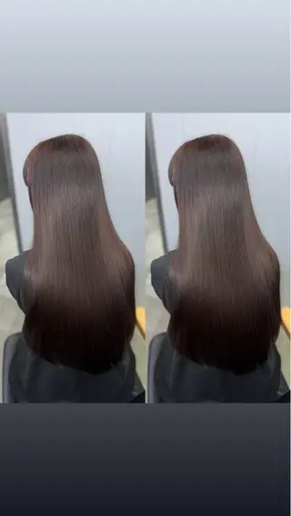 ロング カラー 髪質改善🩵縮毛矯正 代々木/木下のヘアスタイル
