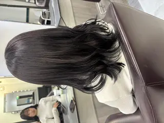 カラー ミディアム ブリーチなしWカラー ヘアセット菜希のヘアスタイル