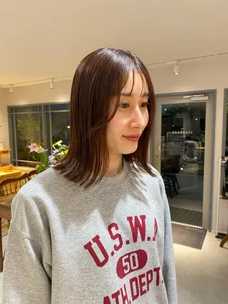 ミディアム カラー ‎🤍透明感カラー 【仙川】セリナ‎🤍のヘアスタイル