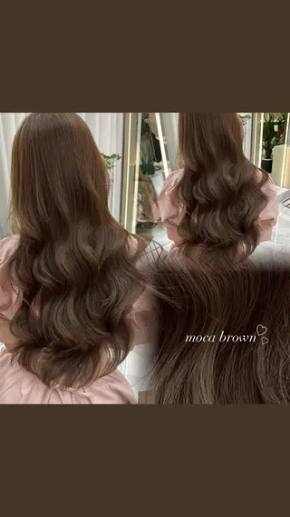 ロング カラー Ma chérie by lond金山所属・艶カラー/ ブリーチ/縮毛/愛理のヘアスタイル