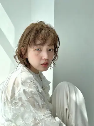 ショート パーマ 透明感カラー/京橋/ reikoのヘアスタイル