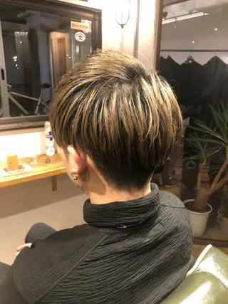 ミディアム カラー メンズ 冨士川 英樹のヘアスタイル