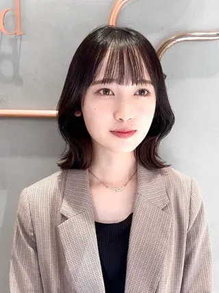 ミディアム 縮毛矯正/韓国ヘア /レイヤー🎀ミズキのヘアスタイル