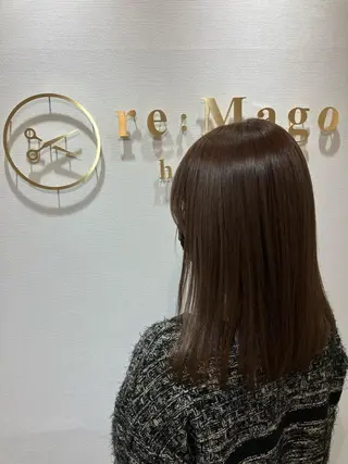 セミロング カラー キッズ 横浜関内髪質改善 re:Magoのヘアスタイル