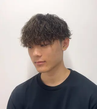 パーマ メンズ 杉村 一輝のヘアスタイル