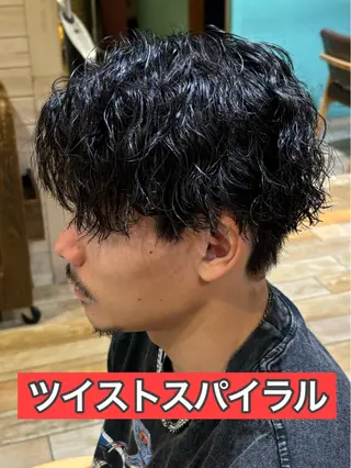 ショート パーマ メンズ メンズパーマ&メンズ 縮毛矯正/平野/渋谷のヘアスタイル