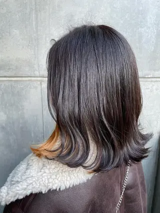 ミディアム 髪質改善韓国レイヤー カット内田智大のヘアスタイル