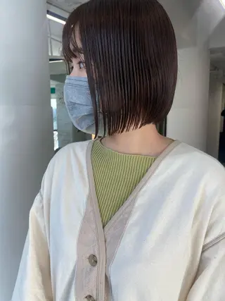 ショート カラー センターパート/ 暖色カラーayuのヘアスタイル