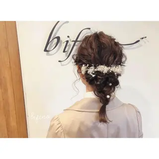 セミロング カラー ヘアアレンジ まつパ/まつエク Ci belleのマツエク・マツパデザイン