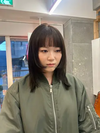 ミディアム カラー ラフで可愛いヘア 🐈‍⬛Rukaのヘアスタイル