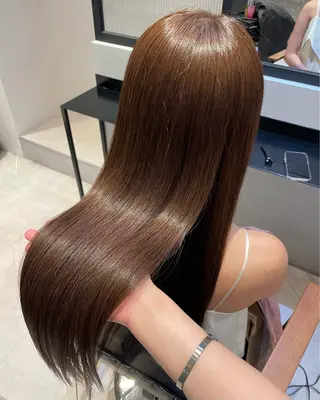 ロング カラー オリーブカラー🫒/ ハッシュカット/みゆのヘアスタイル