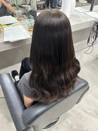 ロング カラー 🩶 RIHOのヘアスタイル