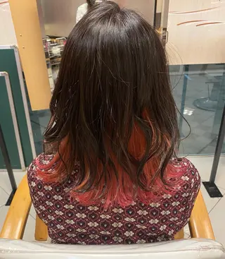 ミディアム カラー へんみ みかのヘアスタイル