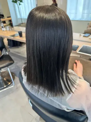 カラー ヘアアレンジ オリーブ透明感カラー 表参道/MIKUのヘアスタイル