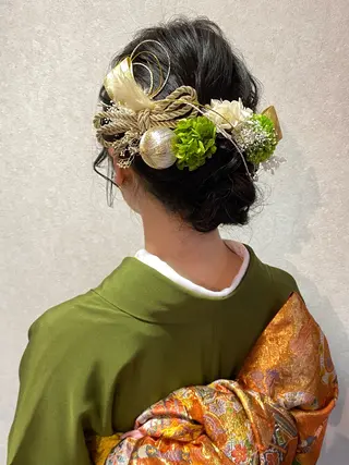 セミロング ヘアアレンジ 艶髪カラー✨ デジタルパーマ✨植松のヘアスタイル