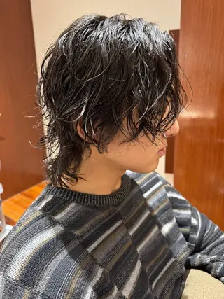 パーマ メンズ 松永 果菜のヘアスタイル