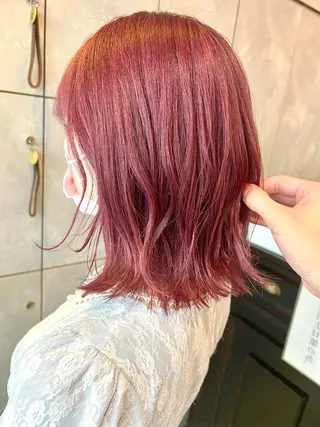 セミロング カラー ヘアアレンジ 🌈インナーカラー ‘ショウマ’🌈のヘアスタイル