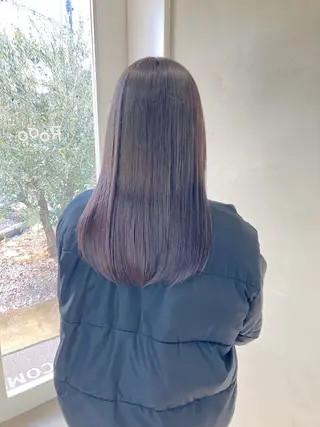 ロング カラー 【ツヤ髪特化】 スズキアキエのヘアスタイル