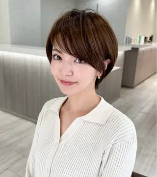 ショート 白髪率別白髪ぼかし /なおき/表参道のヘアスタイル