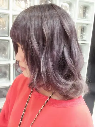 ショート ミディアム カラー パーマ 神山 昌子のヘアスタイル