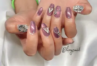 ネイル 23時まで❤︎韓国、 ワンホンネイルのネイルデザイン