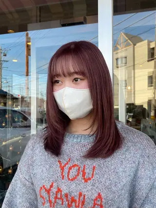 セミロング カラー 似合わせレイヤー/ Wカラー🧸こころのヘアスタイル