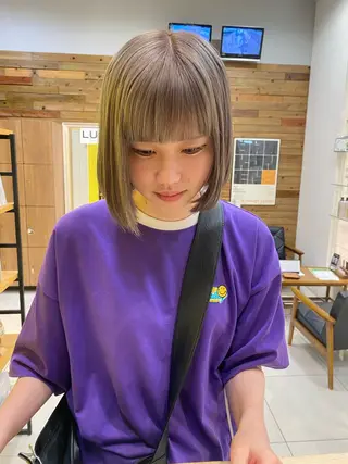 ミディアム カラー riho/ブリーチ/ デザインカラー/辻堂のヘアスタイル