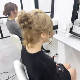 セミロング ヘアアレンジ 心斎橋/ヘアセット MASAKIのヘアスタイル