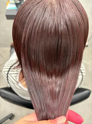 ミディアム カラー すぐ巻ける縮毛矯正 🍀勝倉　麗のヘアスタイル
