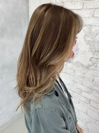 セミロング カラー welring hair salonのヘアスタイル