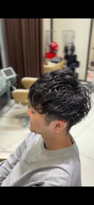 ショート パーマ メンズ ０分パーマ/ メンズパーマ藤原海斗のヘアスタイル