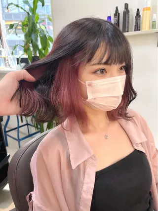 ミディアム 🪞透明感カラー🫧 縮毛矯正🥇かずきのヘアスタイル