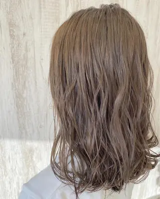 セミロング カラー メンズパーマ波巻き 🌳大森悠登🌳のヘアスタイル