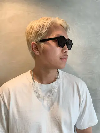 ショート カラー メンズ 落合希 Olivebeigeのヘアスタイル