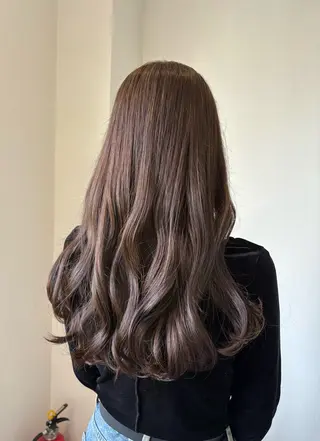 ロング カラー カットパーマモデル 募集中🧺アンジュのヘアスタイル