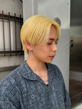 カラー メンズ 池田理紗/ bob/メンズカットのヘアスタイル