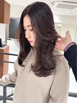 ミディアム カラー ヘアアレンジ TOA／ 福岡JIL BLANのヘアスタイル