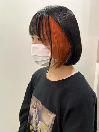 ショート カラー ヘアアレンジ ハイトーンを育てる ブリーチカラー/牧原のヘアスタイル
